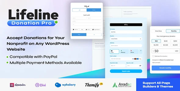Lifeline Donation Pro – WordPress plugin to get donations